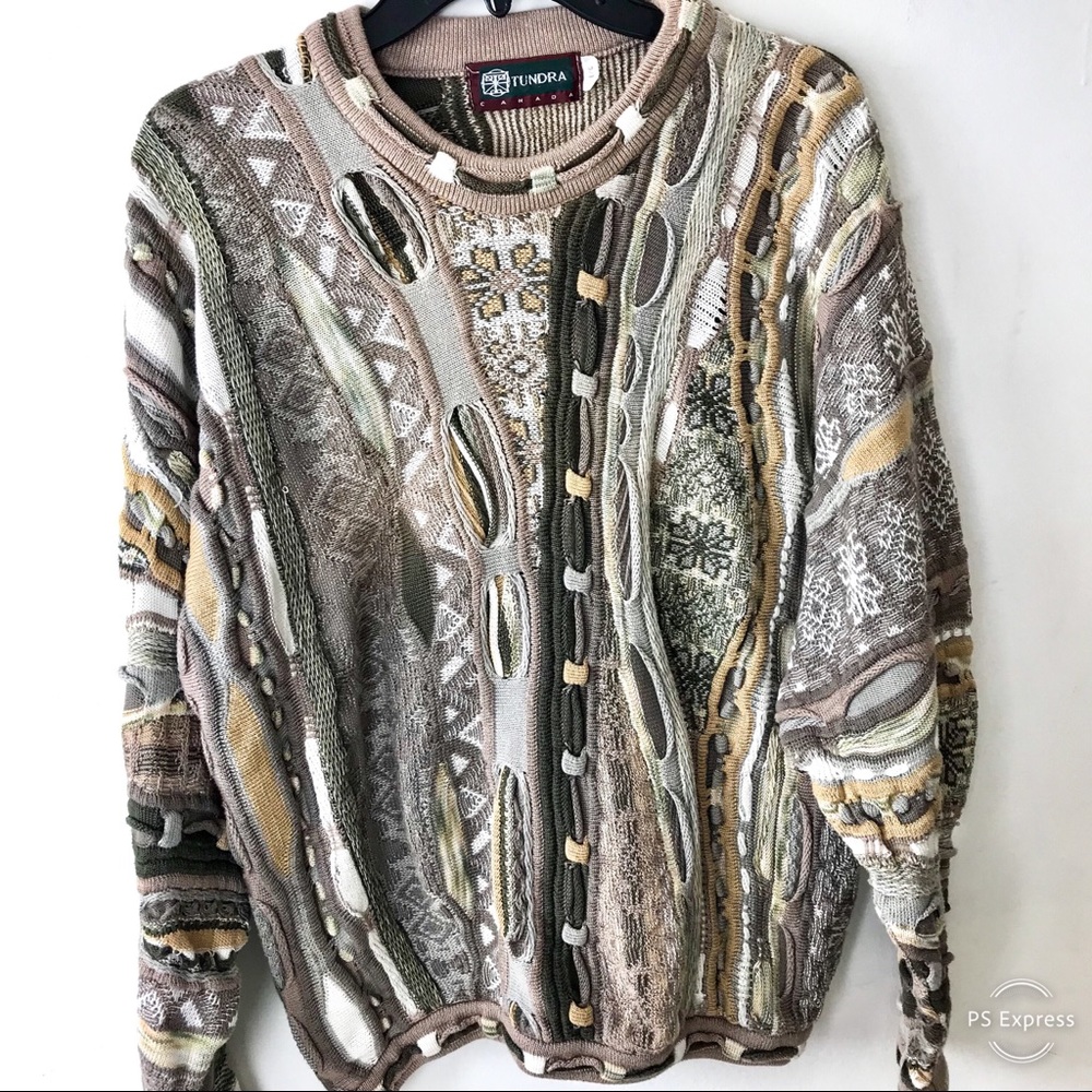Vintage Tundra Textured Sweater Size Large